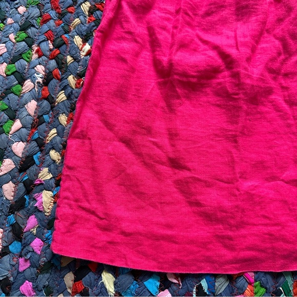 Boden Hot Pink Linen Notch Neck Sleeveless Shift Dress Women’s Size 6 Summer - Picture 13 of 16